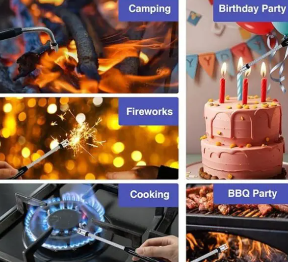 Kitchen Electric USB Windproof Lighter – Rechargeable Flameless Arc Lighter for Gas Stove, Candle & BBQ Use